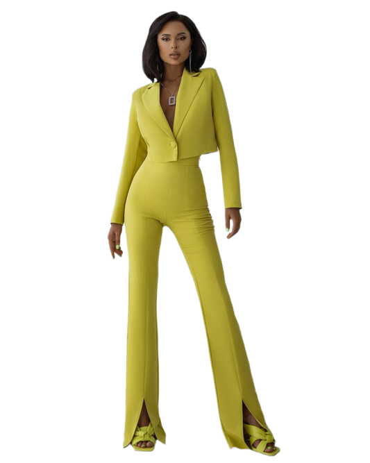 Stylish Womens Suit Jacket With Lining In Diagonal Crepe Fabric