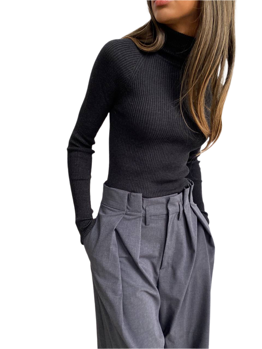 Seamless Womens Stretchy Turtleneck Sweater Rafaelo