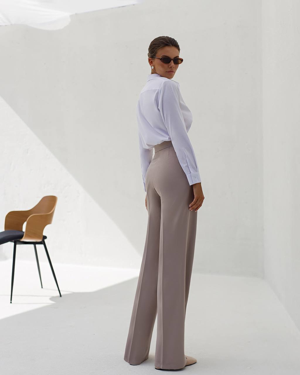 Stylish Women's Shirt in White Long Sleeve