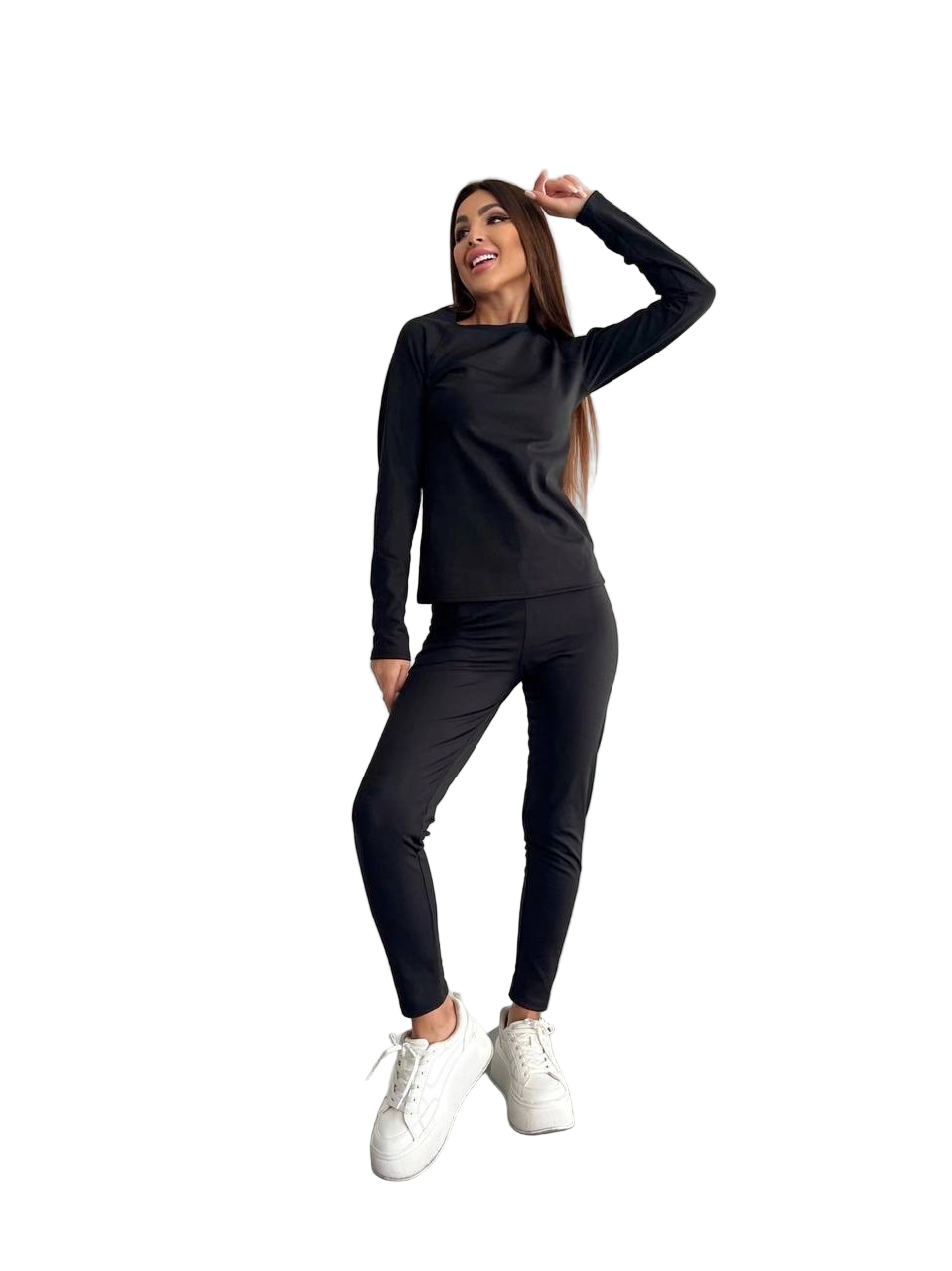 Women Thermal Underwear Set Black Microdiving Fleece Thermal Base Layer