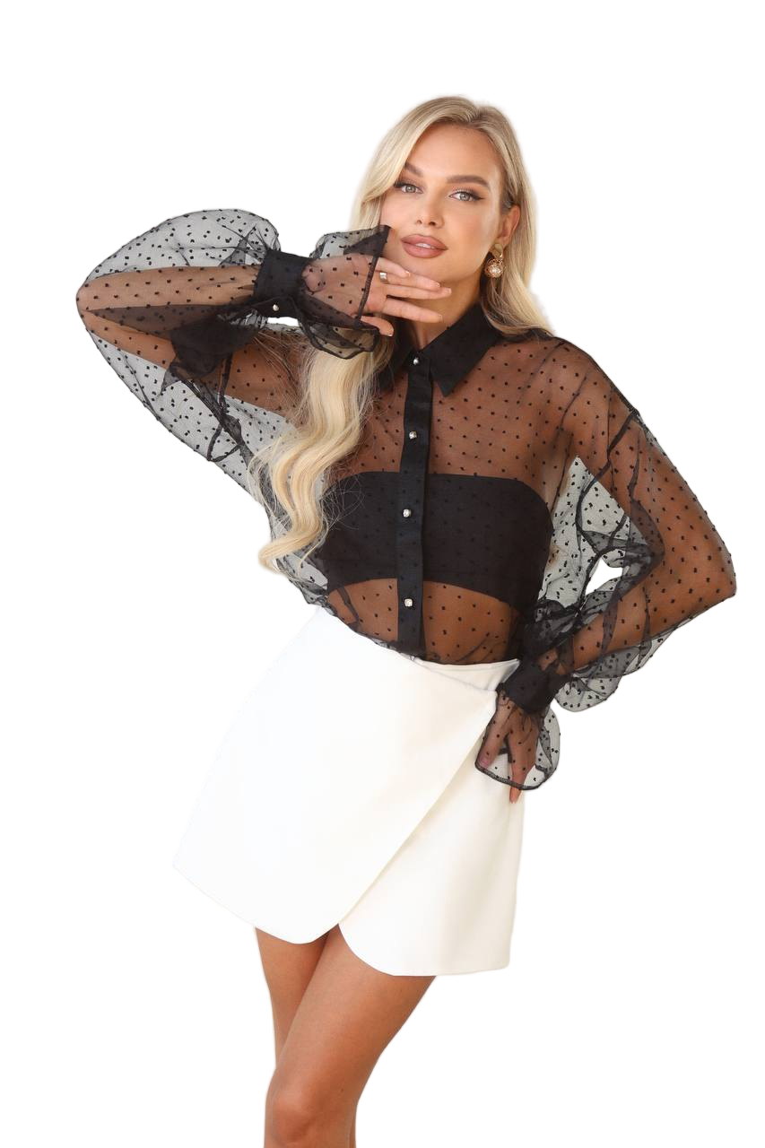 Milk Crepe Diagonal Skort Wrap Skirt Shorts