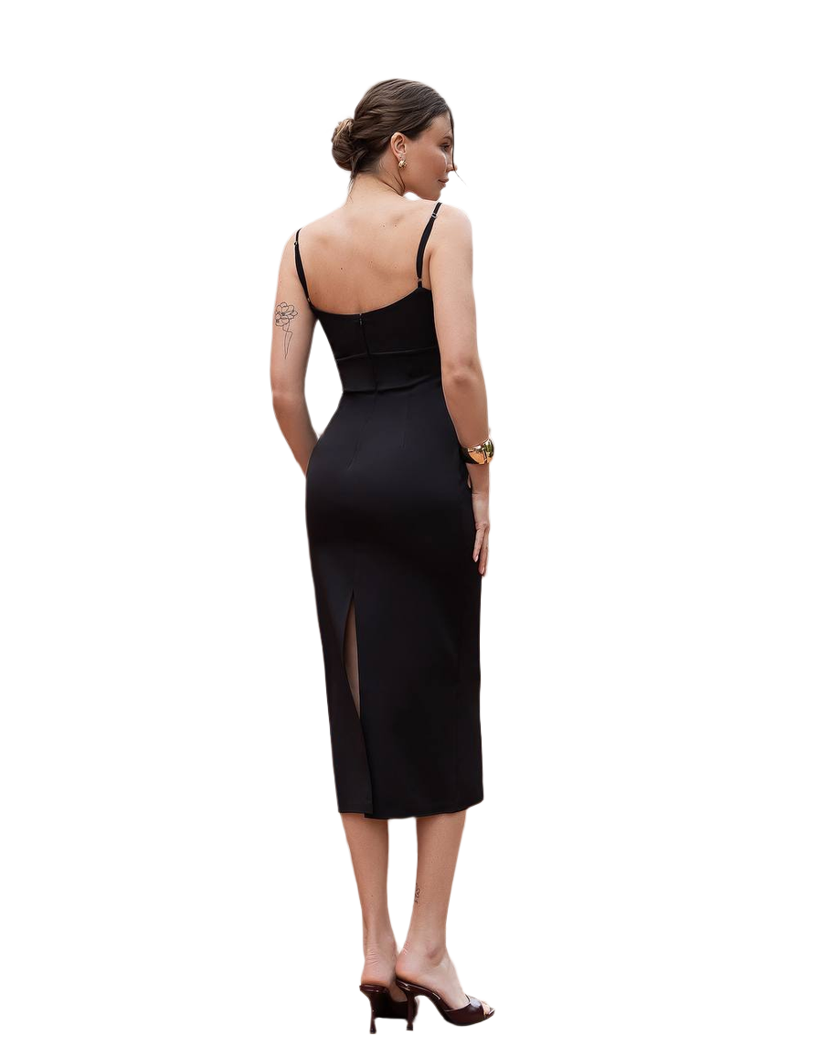 Elegant Premium Diagonal Suiting Crepe Dress for Women