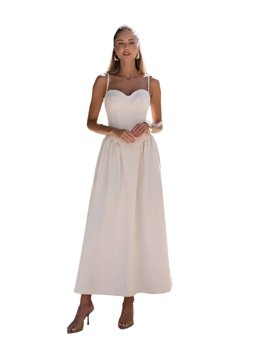 Elegant Premium Crepe Diagonal Fabric Dress for Women