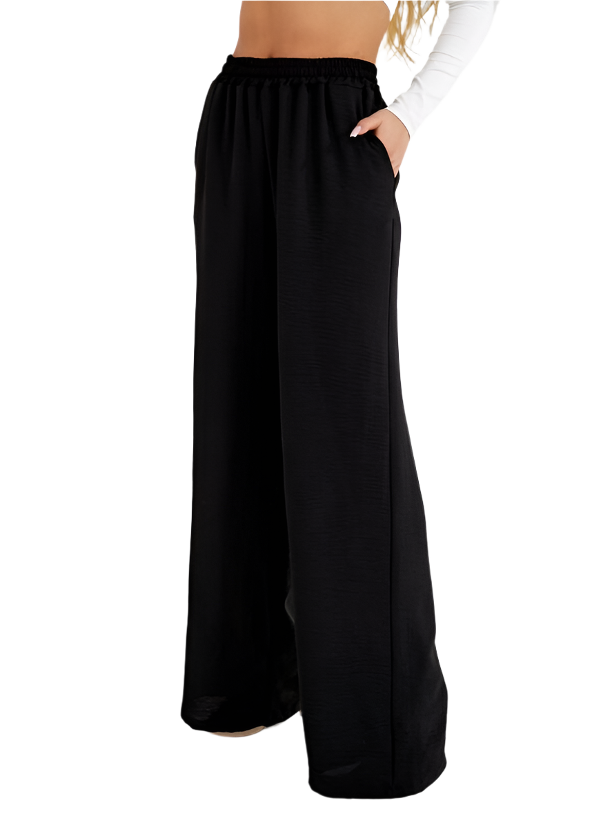 Lightweight Wide Leg Trousers in Trendy Colors