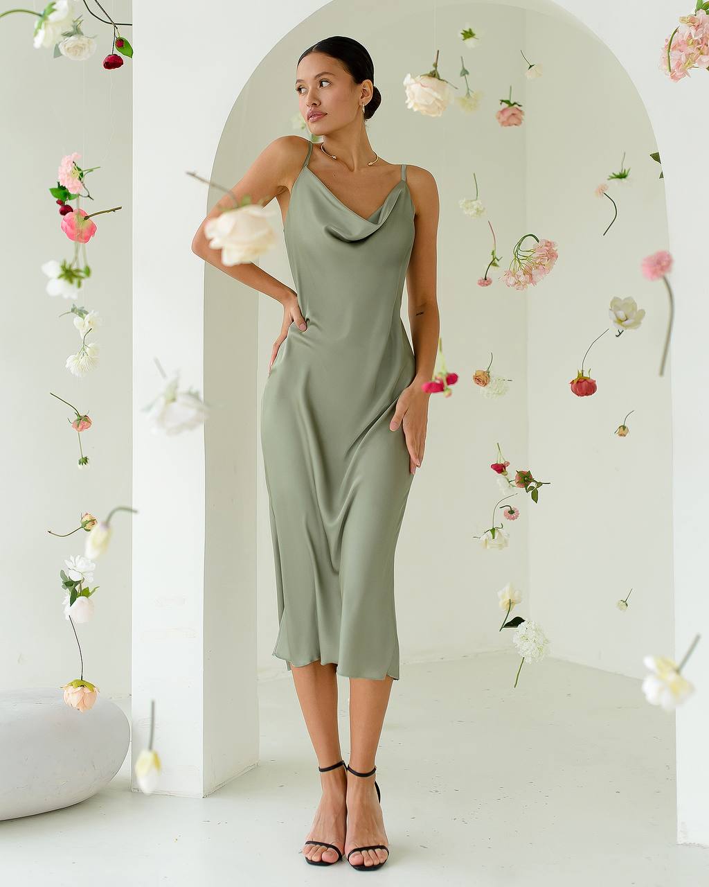 Elegant Slip Dress for Any Occasion Stylish Cowl Neck Fashion