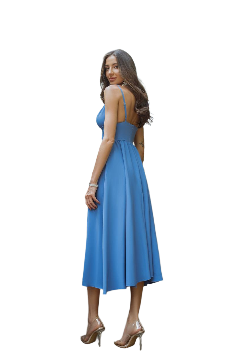 Sany Sleeveless Flowy Midi Dress in Premium Las Vegas Knitwear