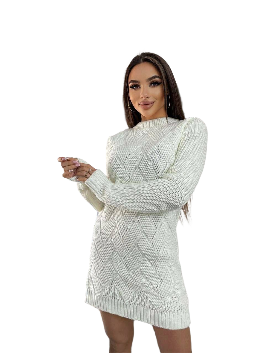 Arina Knit Tunic for Women Soft Wool Blend Sweater Dress