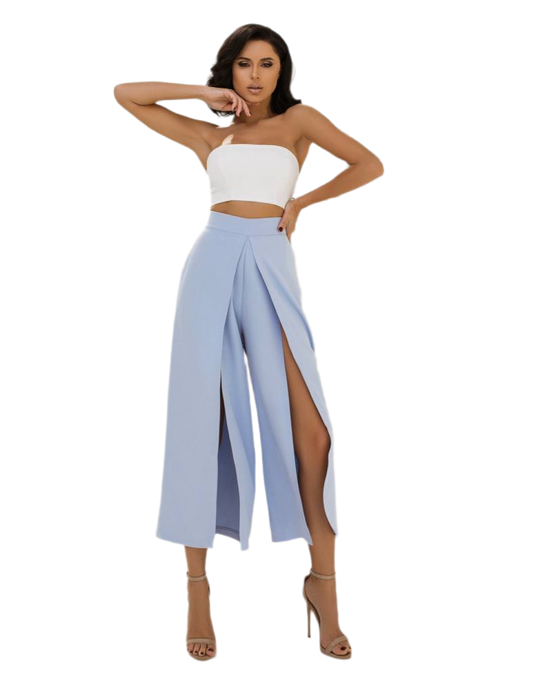 Elegant Diagonal Crepe Culottes for Women in Multiple Colors