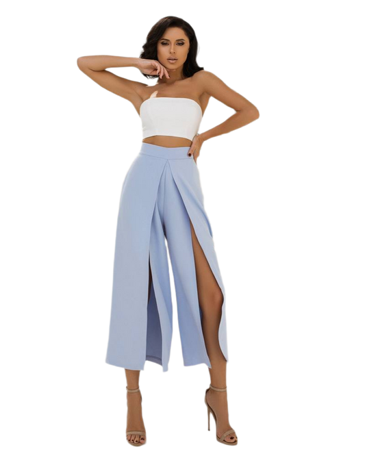 Elegant Diagonal Crepe Culottes for Women in Multiple Colors