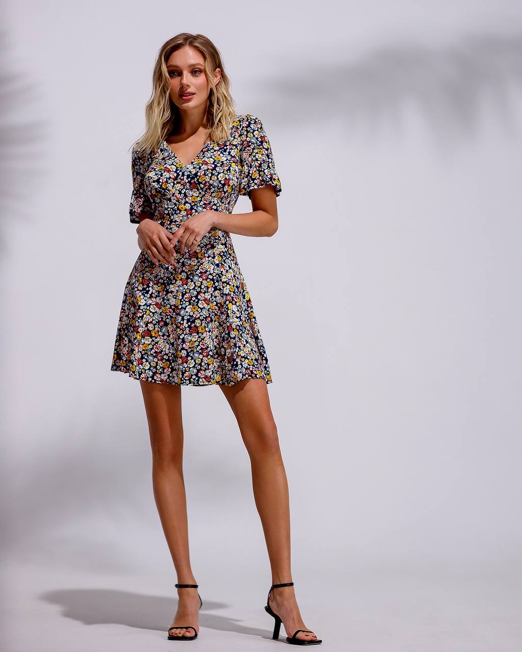 Floral Chiffon Short Sleeve Dress for Casual Events and Summer Fun