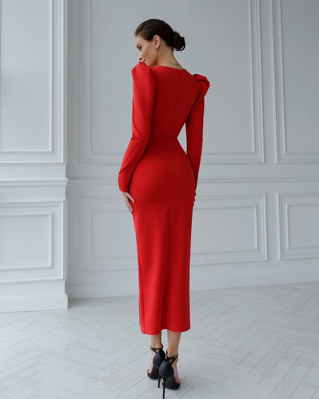 Women's Stylish Two-Piece Suit with Slit Skirt