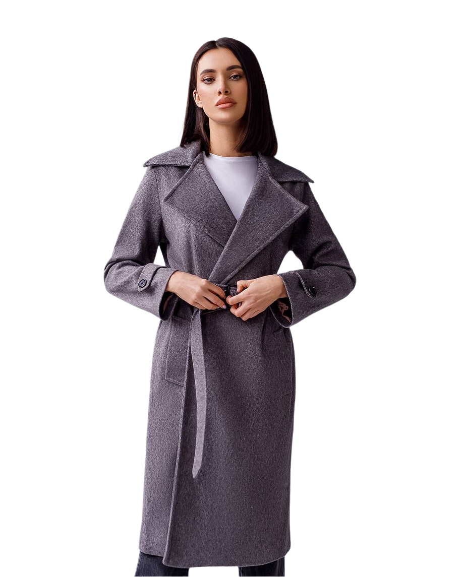 Stylish Wool Coat with Belt Soft Warm Jacket for Any Occasion