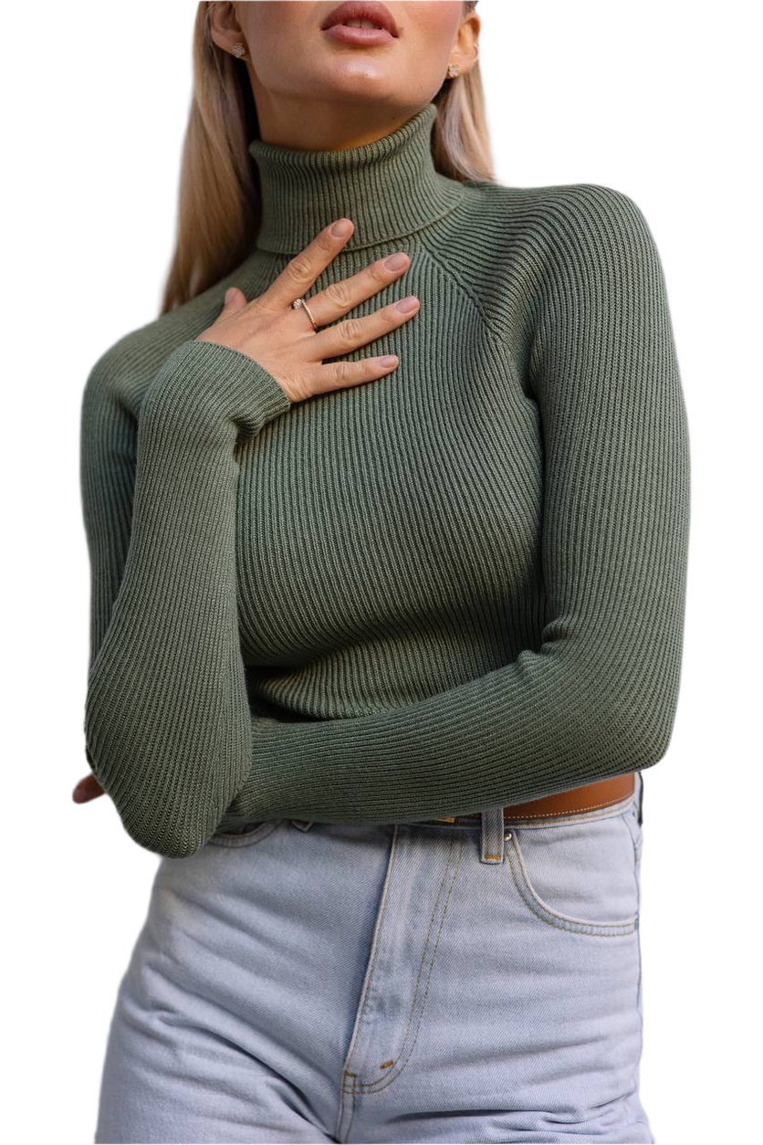 Seamless Womens Turtleneck Sweater Rafaelo with Excellent Stretch