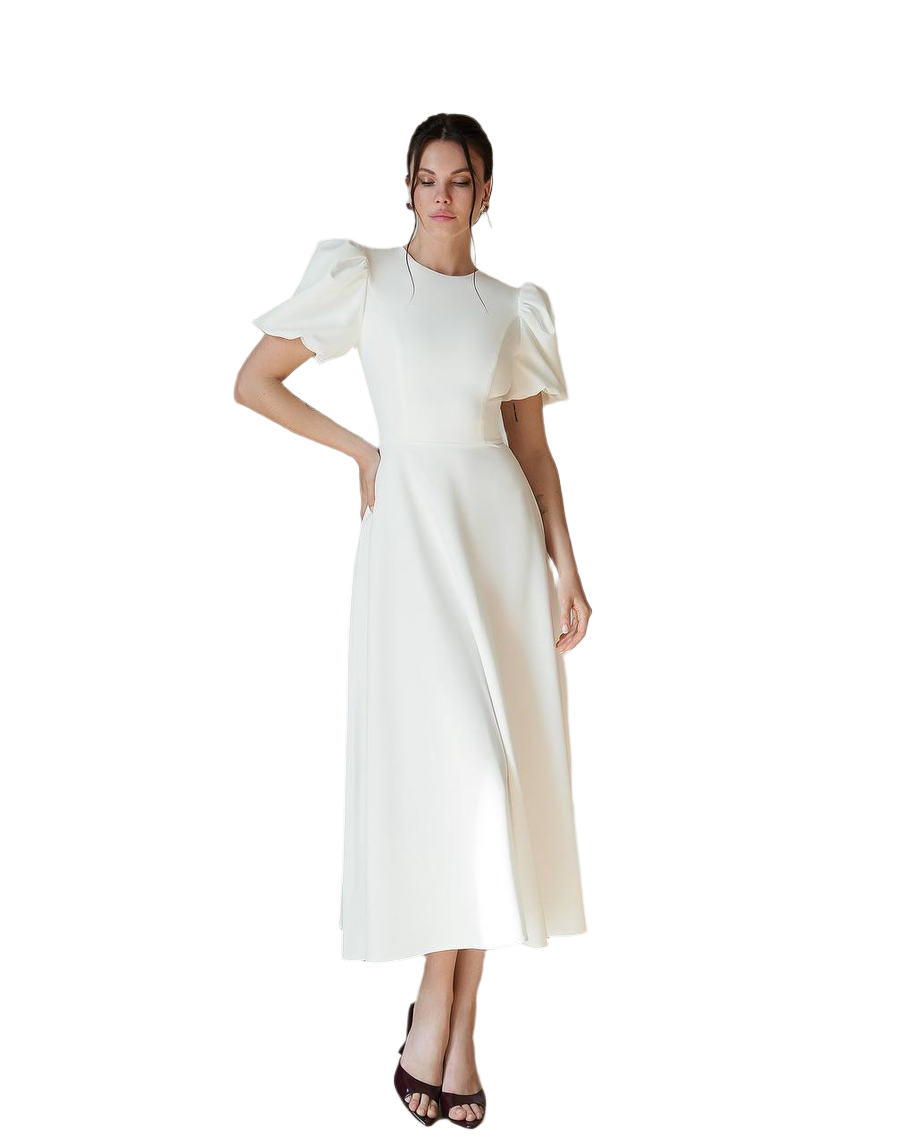 Elegant Premium Diagonal Suit Crepe Midi Dress for Women