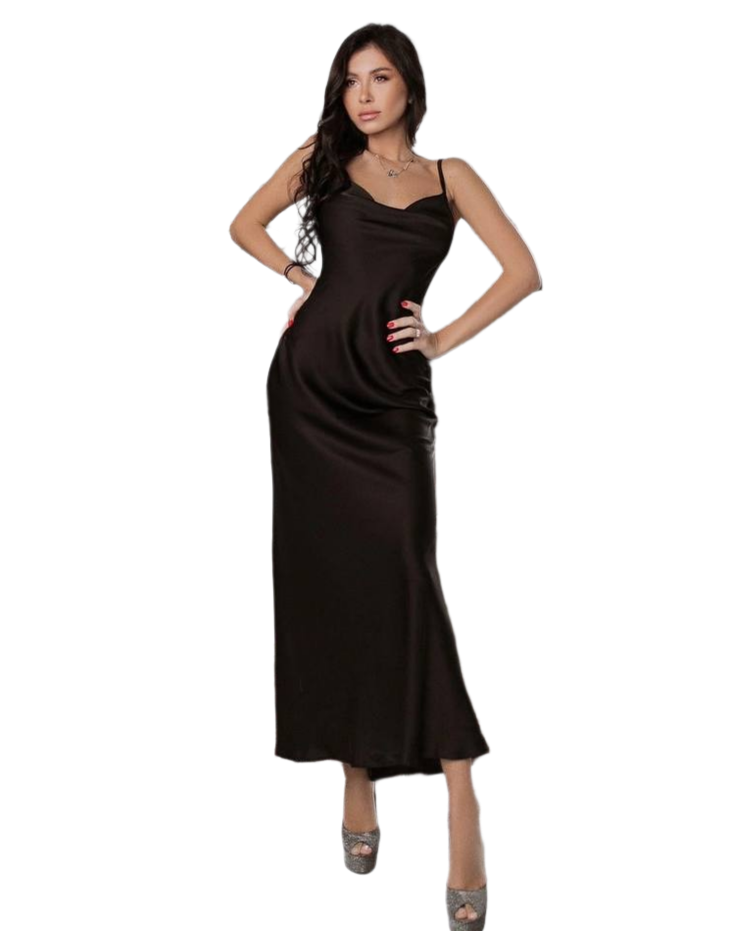 Women Black Midi Combination Dress Armani Silk