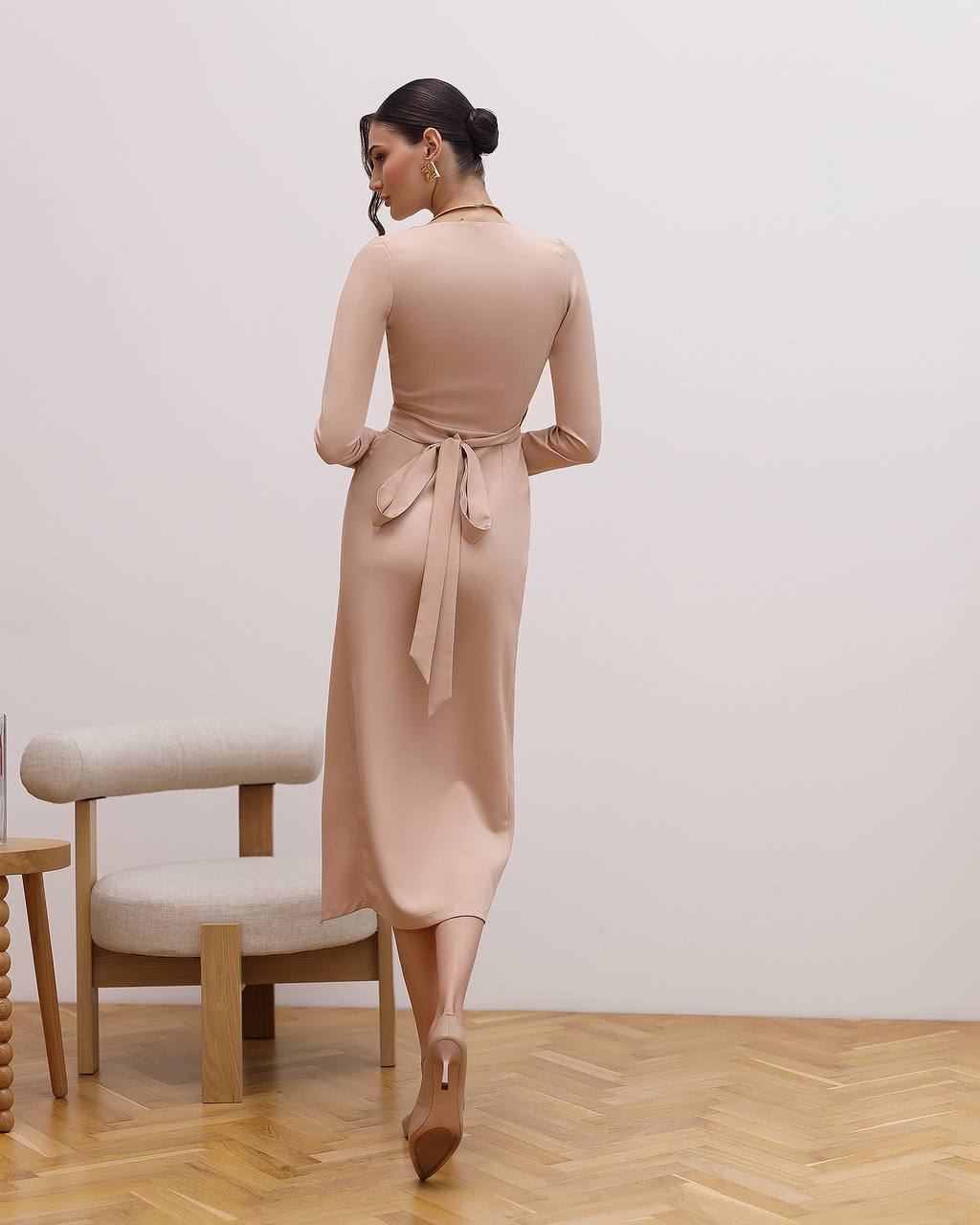 Elegant Wrap Midi Dress for Women in Multiple Colors