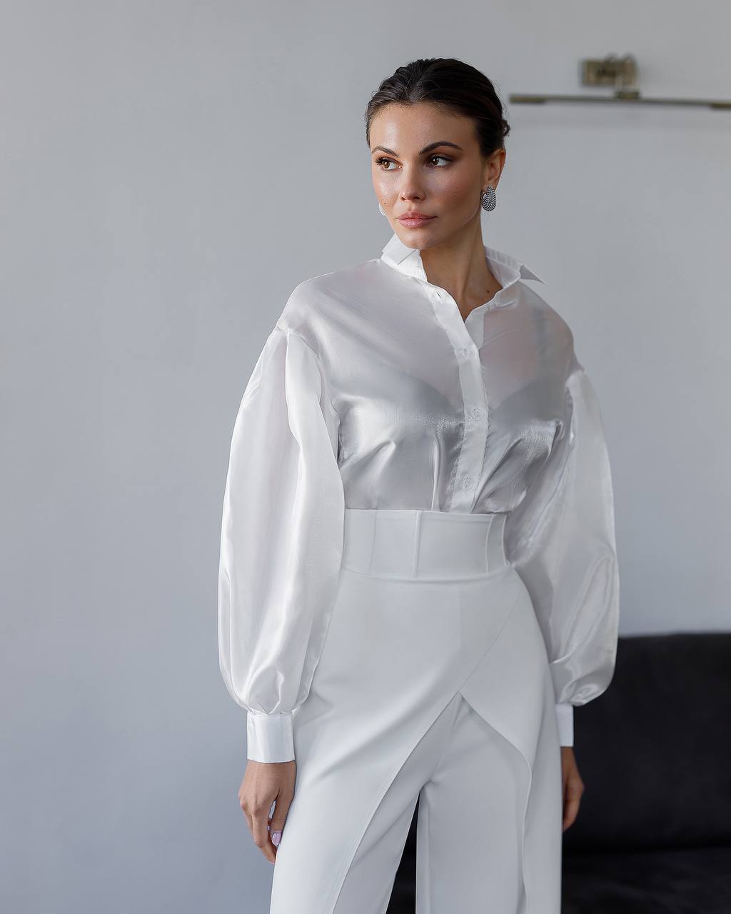Premium Crepe Diagonal Suiting Pants with Corset Waistband for Women