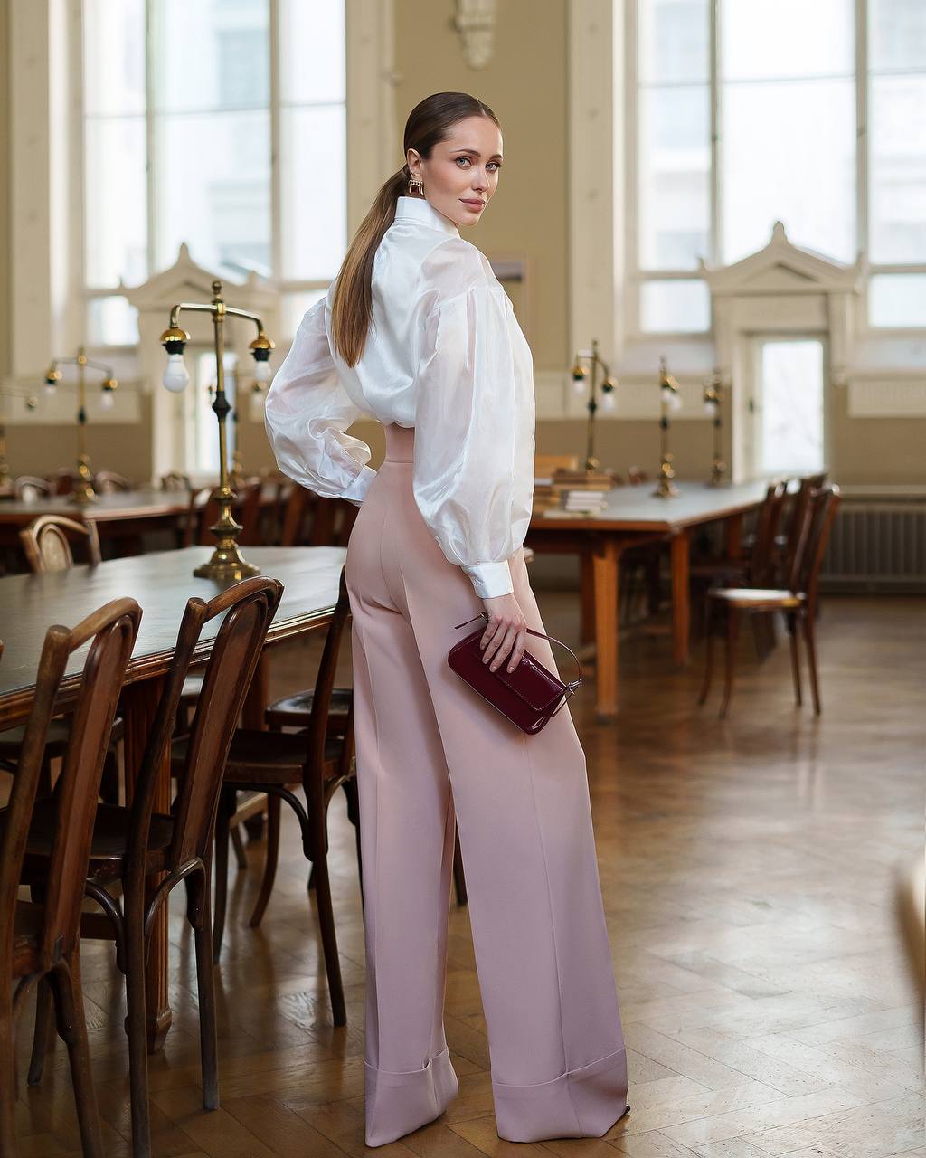 Premium Diagonal Crepe Suit Trousers for Women