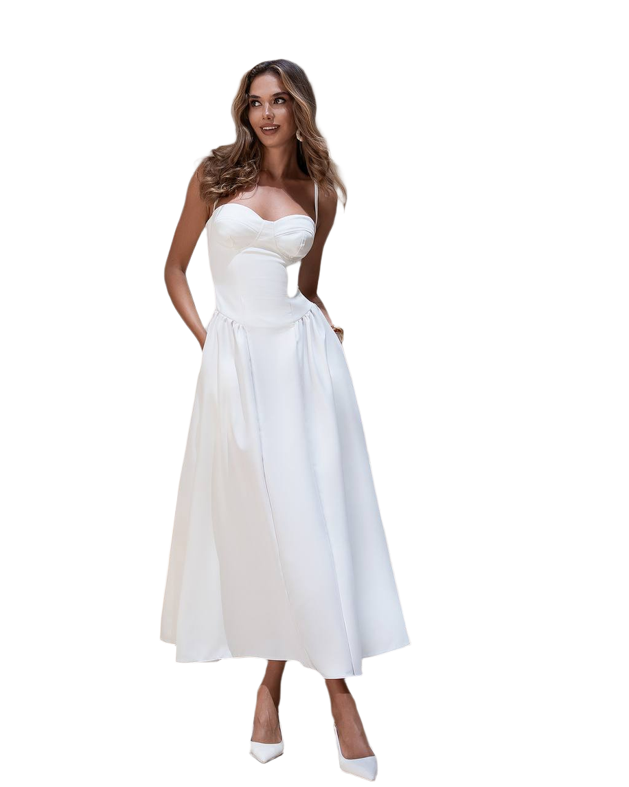 Elegant Premium Suit Crepe Diagonal Dress for Women