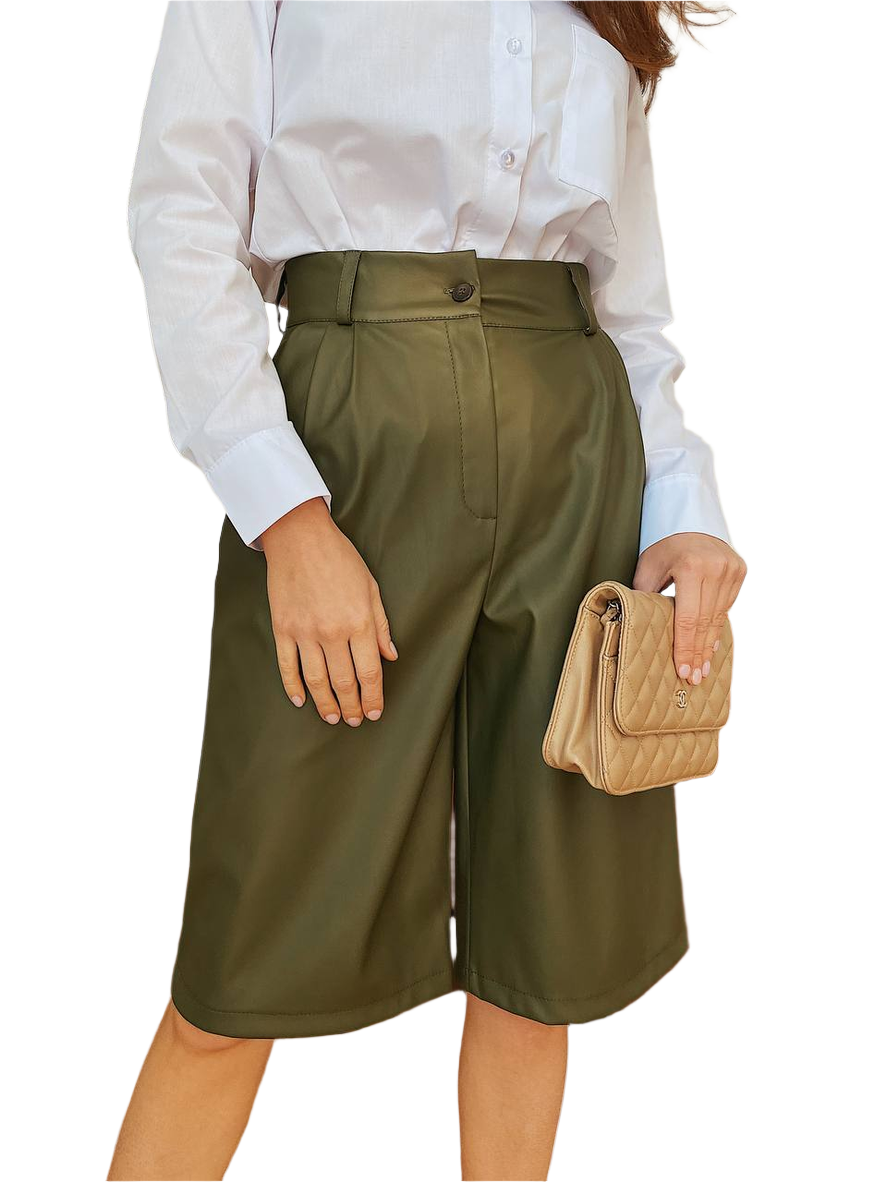 Womens Bermuda Shorts in Beige and Khaki Colors