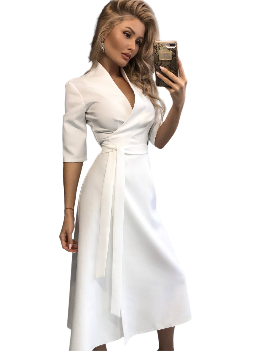 Elegant Wrap Dress in Various Colors for Any Occasion