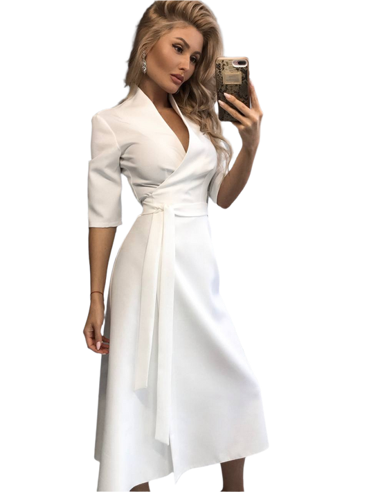 Elegant Wrap Dress in Various Colors for Any Occasion