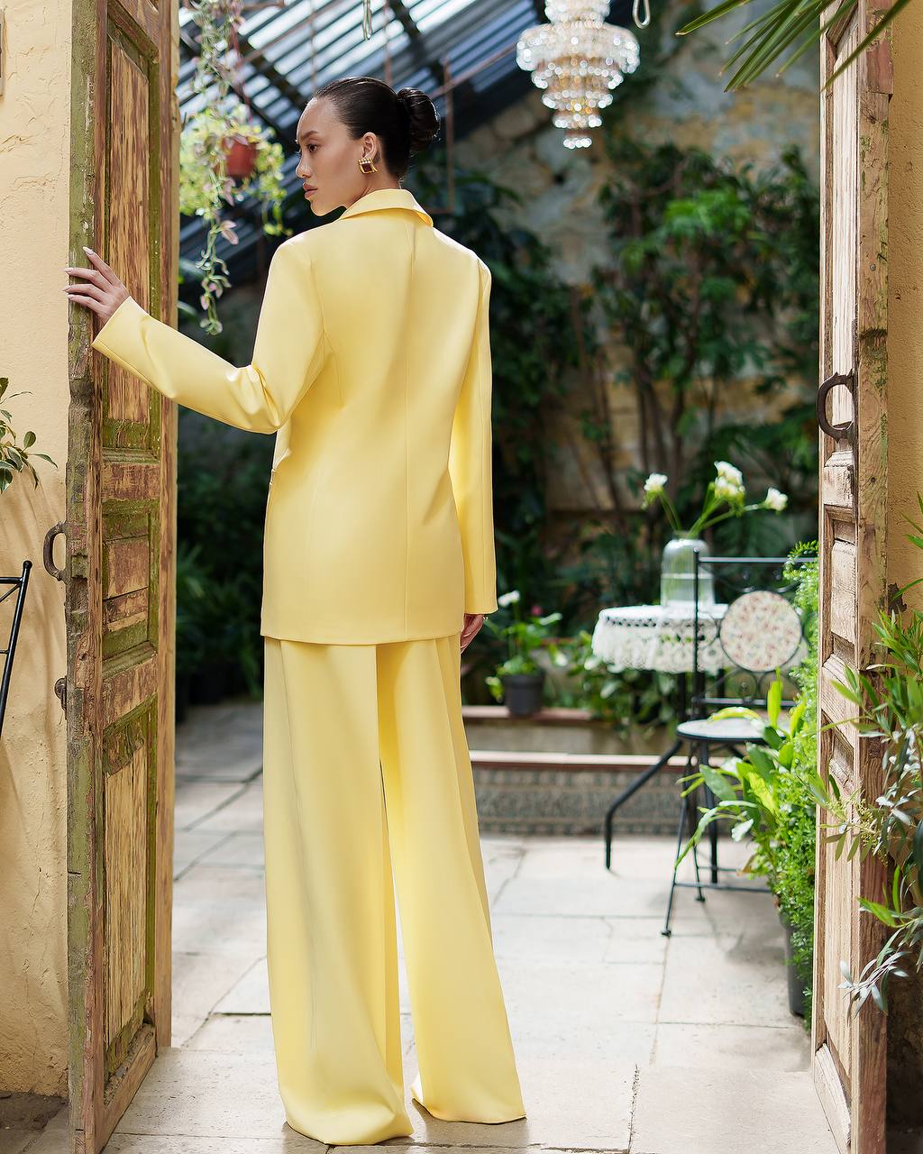 Premium Diagonal Suiting Crepe Womens Suit Jacket and Trousers