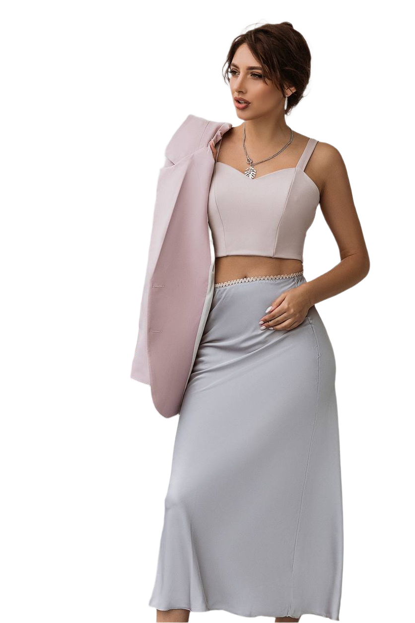Womens Corset Top in Dense Bandage Knit with Boning