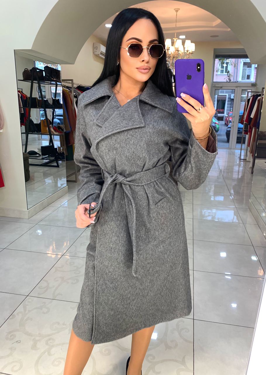 Stylish Wool Coat with Belt Soft Warm Jacket for Any Occasion