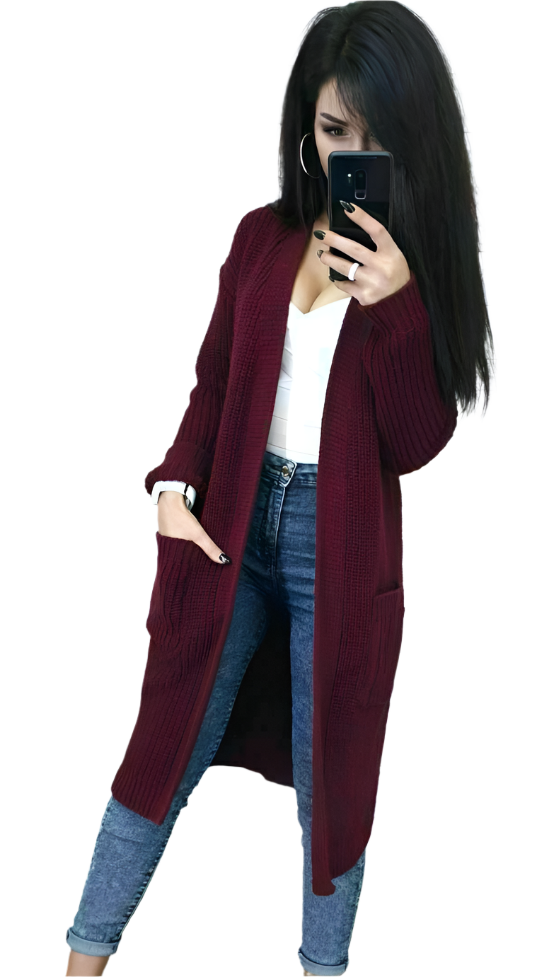 Winston Cardigan for Women with Belt Long Knit Sweater