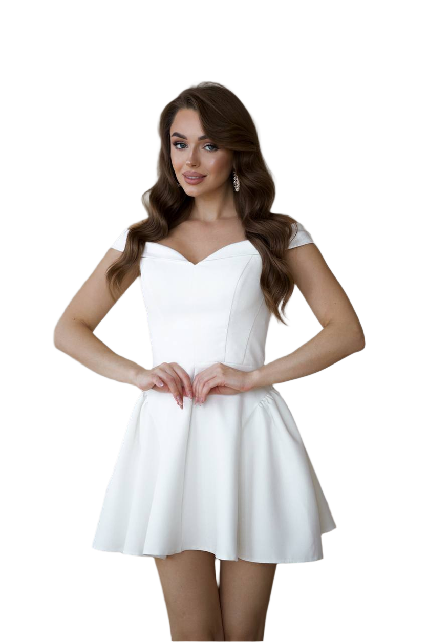 Women Mini Dress Premium Diagonal Suiting Crepe Corset Base Satin Insert
