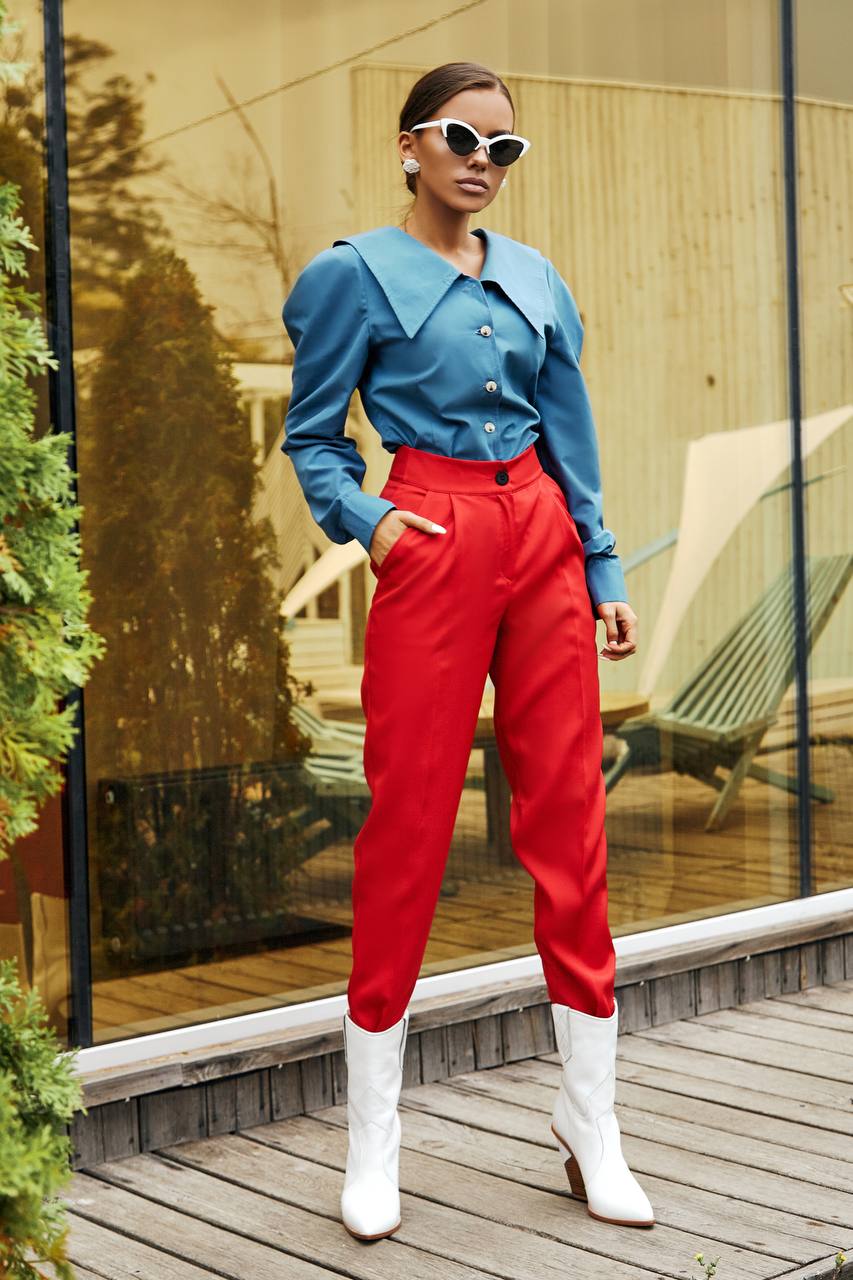 Stylish High Waisted Pants Casual Chic Trousers Banana Style Fashion Women