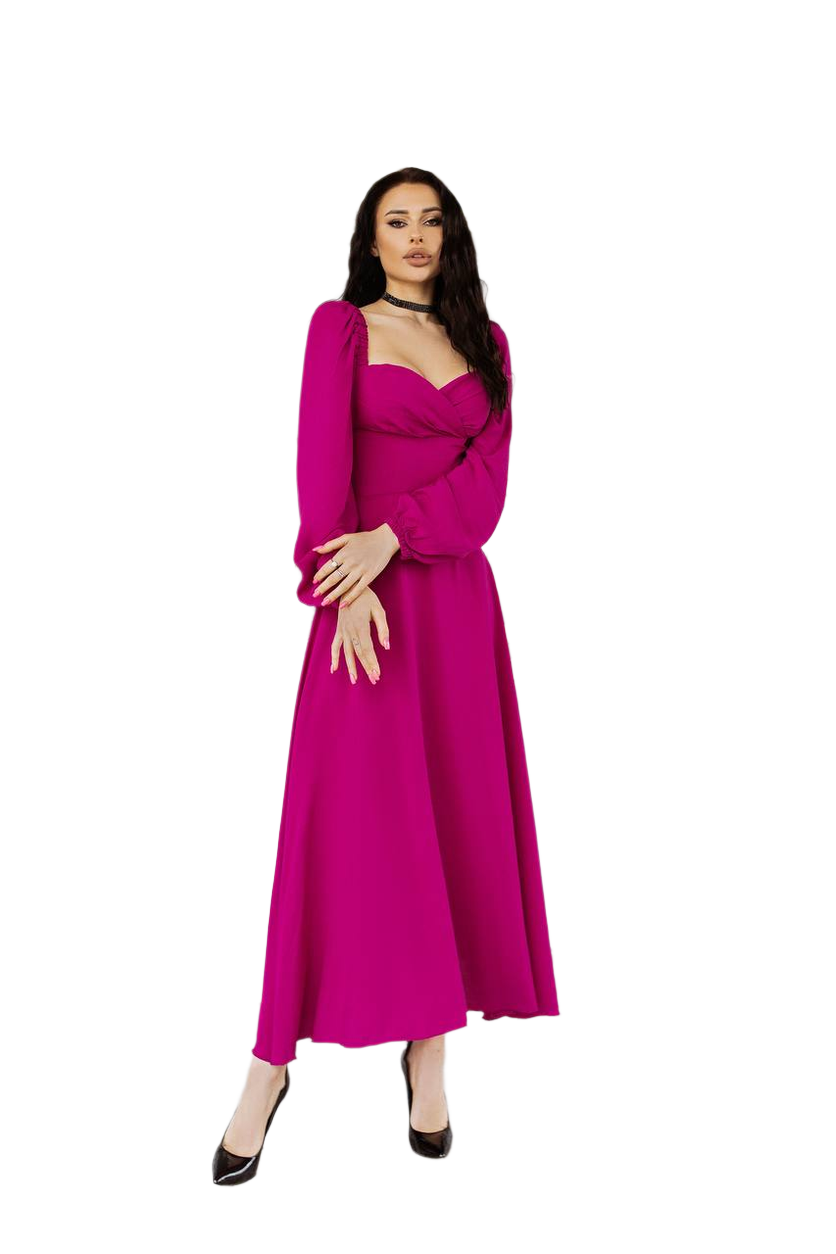 Elegant Long Sleeve Purple Dress for Women