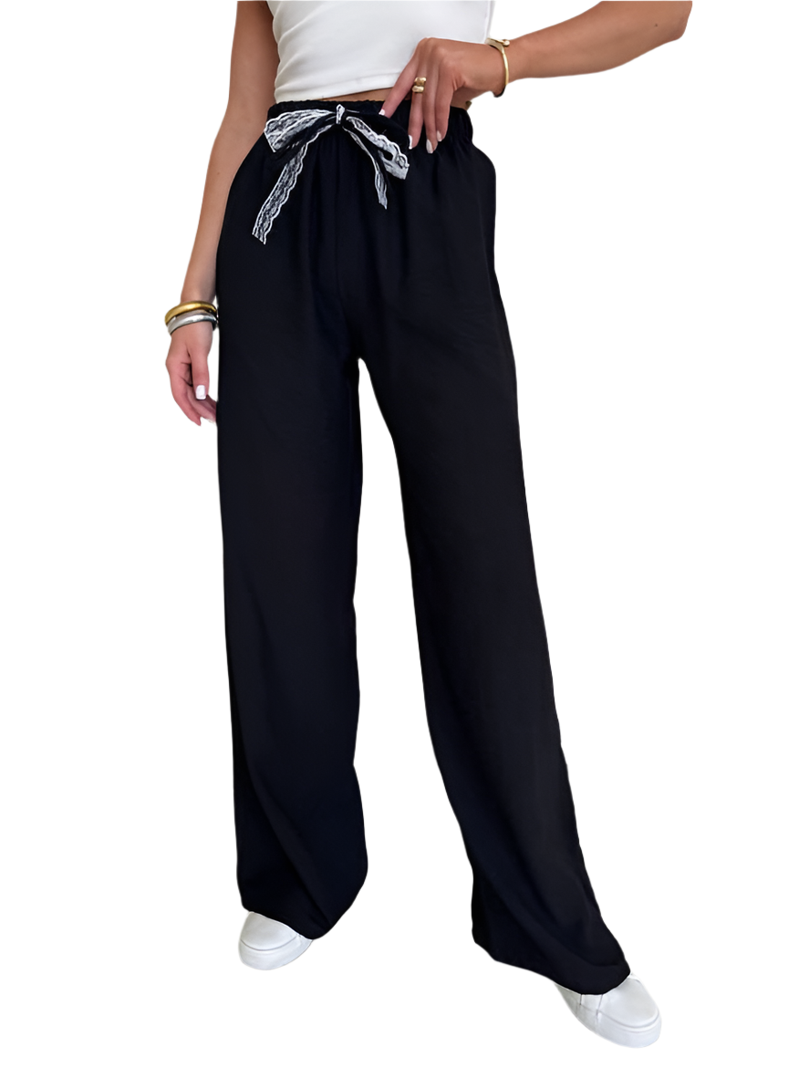 Lightweight Black Linen Pants for Casual Walks