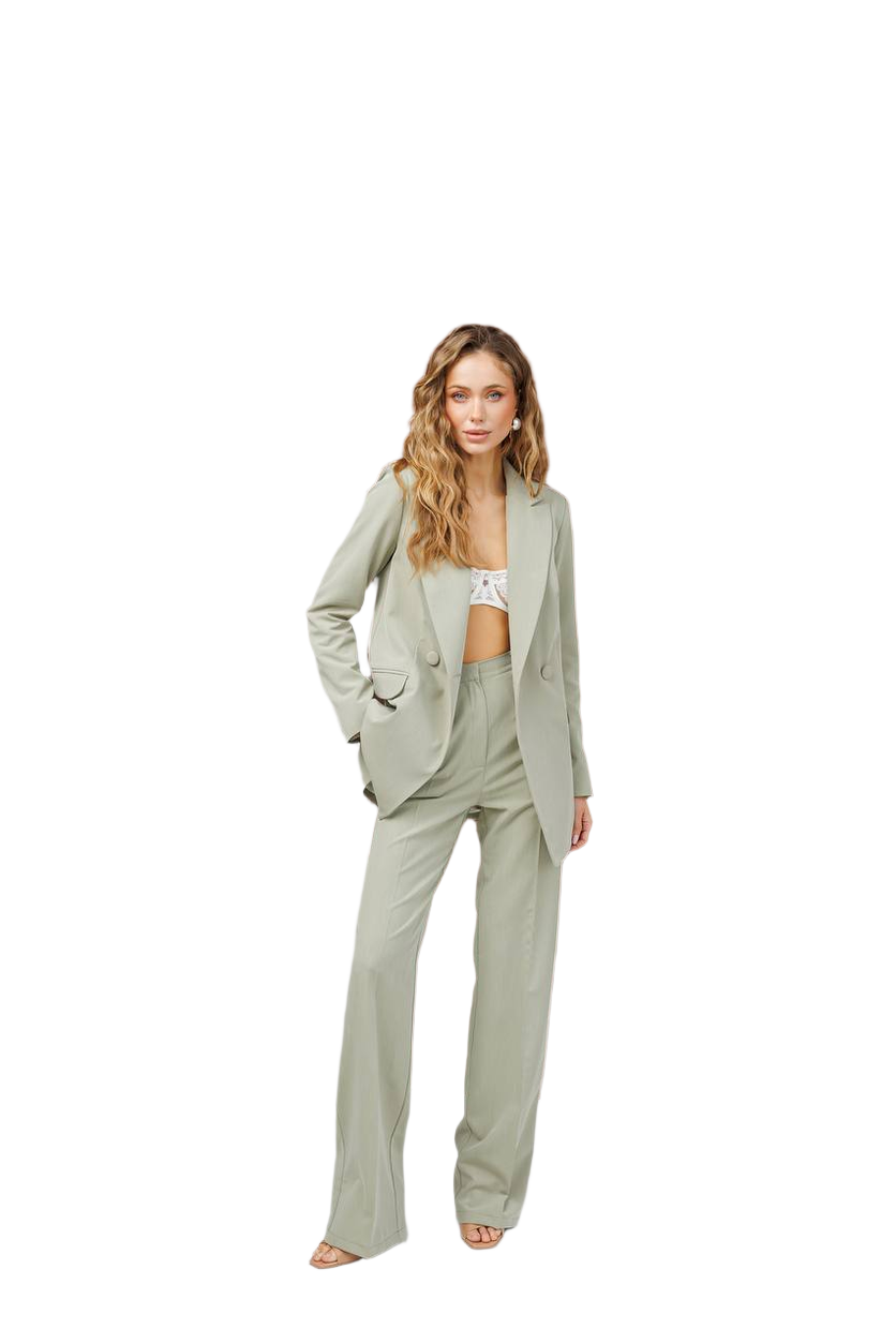 Women's Olive Tweed Suit Set