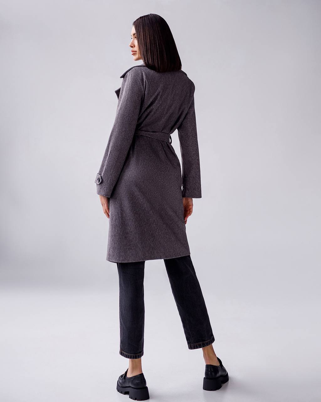 Stylish Wool Coat with Belt Soft Warm Jacket for Any Occasion