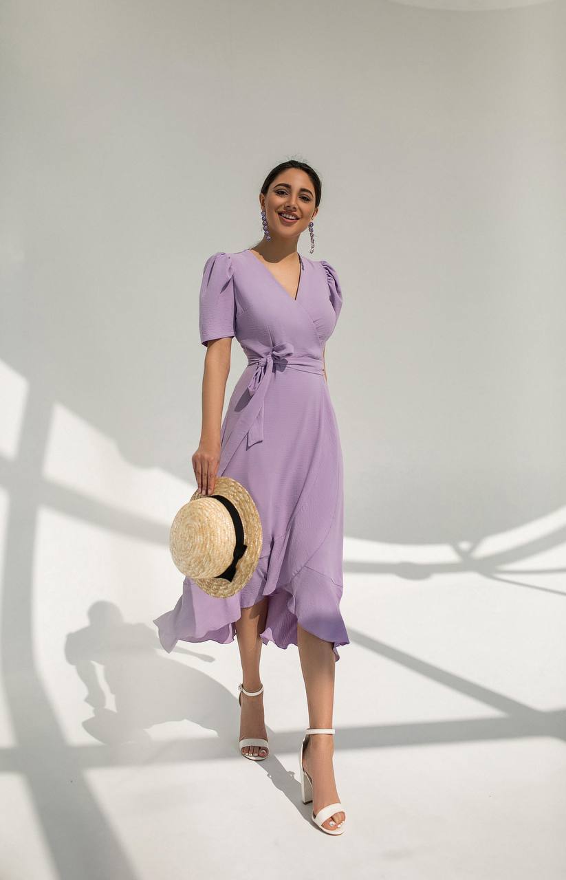 Stylish Purple Crepe Dress for All Occasions