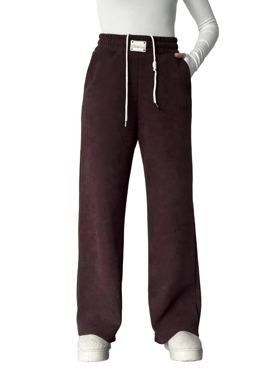 Fleece Lined Corduroy Trousers Warm Comfortable Womens Pants