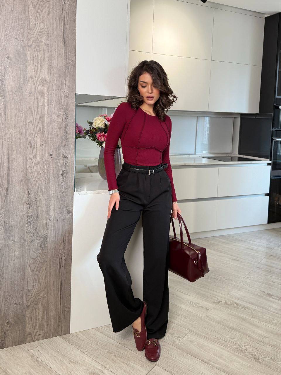 Classic Black Wide-Leg Trousers for Women