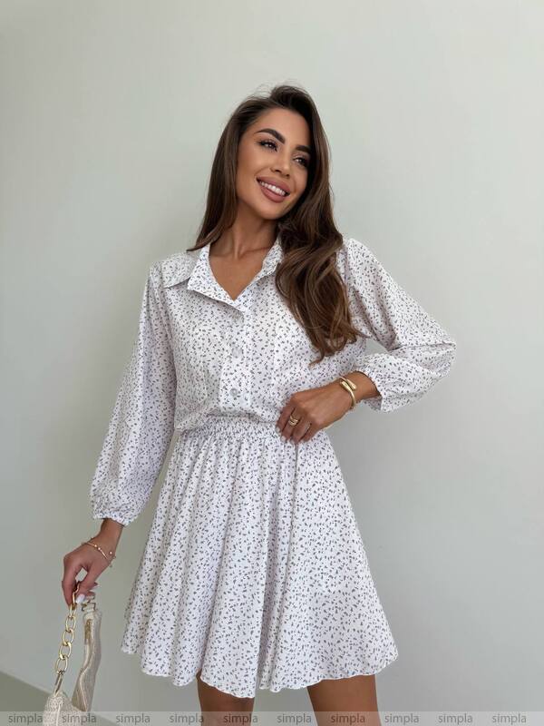 Stylish Soft Fabric Womens Two-Piece Shirt and Skirt Set