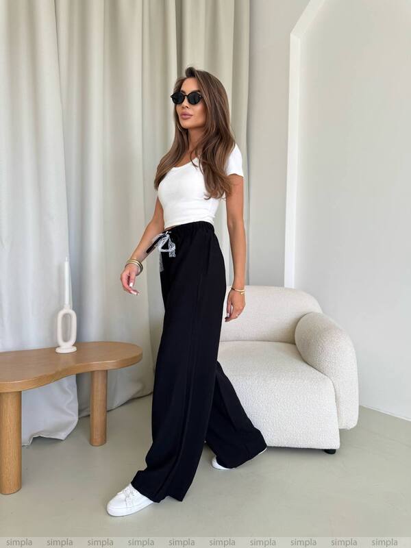 Lightweight Black Linen Pants for Casual Walks