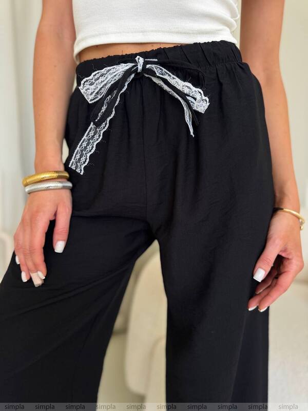 Lightweight Black Linen Pants for Casual Walks