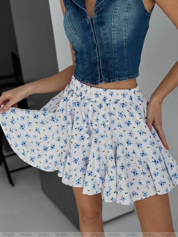Trendy Women's Skirt-Shorts Spring Summer 2025 Lightweight Soft Print