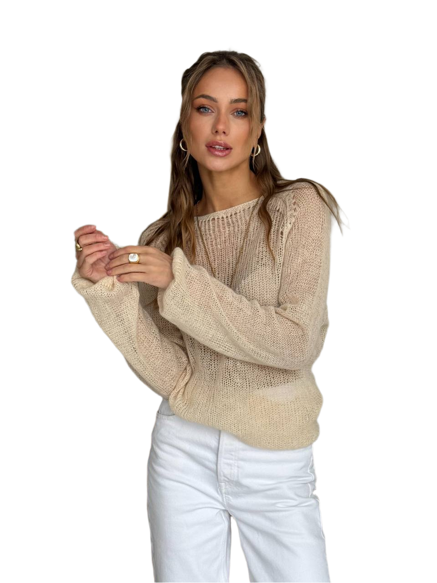 Seamless Mohair Womens Sweater Light Soft Luxury Quality