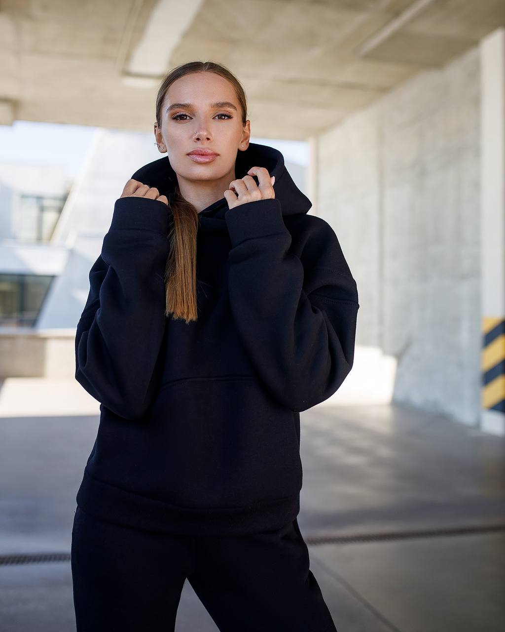 Womens Lux Triple-Knit Fleece Hoodie and Jogger Suit