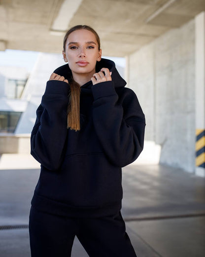 Womens Lux Triple-Knit Fleece Hoodie and Jogger Suit