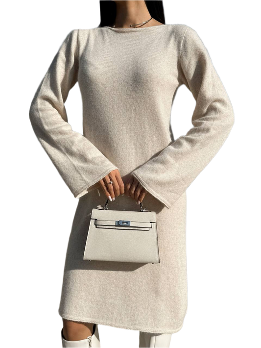 Luxury Soft Knit Angora Mini Dress for Women