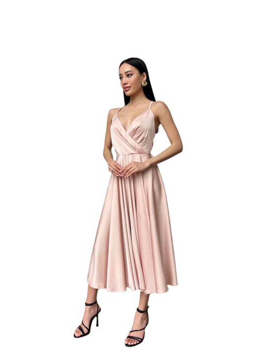 Esmeralda Women's Sleeveless Sun Dress in Armani Silk