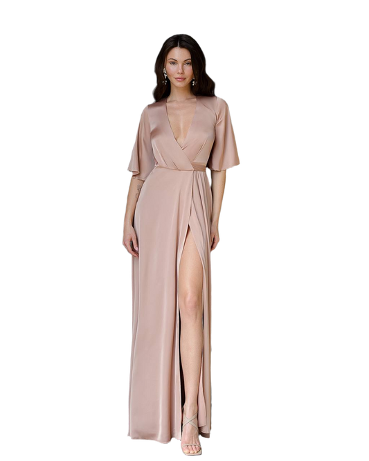 Elegant Silk Dress in Various Colors and Sizes for Special Occasions