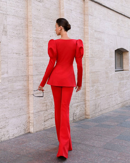 Women's Blouse-Jacket Without Lining in Premium Crepe Fabric